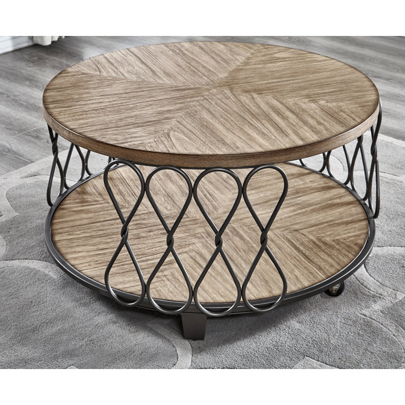 Steve Silver Furniture Belcourt Drum Coffee Table with Storage